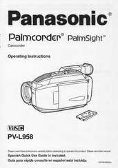 Panasonic Palmcorder Palmsight PV-L958 Operating Instructions Manual