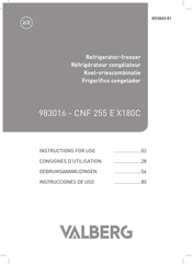 Valberg CNF 255 E X180C Instructions For Use Manual