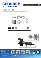 Gedore KL-1611-100 Operating Instructions Manual