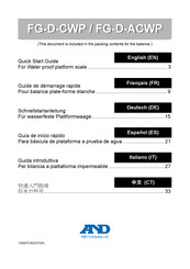 A&D FG-D-ACWP Quick Start Manual