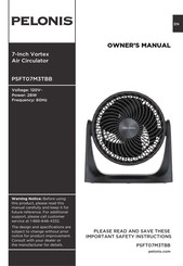 Pelonis PSFT07M3TBB Owner's Manual