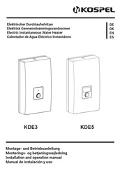 Kospel KDE5 Installation And Operation Manual