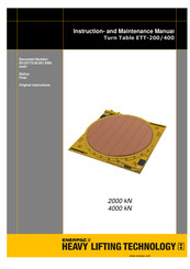 Enerpac ETT-400 Instruction And Maintenance Manual