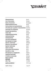 DURAVIT D-Code 700099000000000 Care Instructions