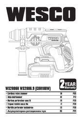 Wesco CDH18BW Original Instructions Manual