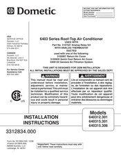Dometic 6403 Series Installation Instructions Manual