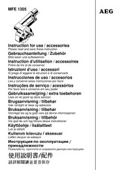 AEG MFE 1305 Instructions For Use Manual