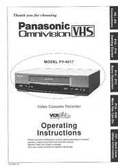 Panasonic Omnivision VHS PV-4617 Operating Instructions Manual