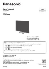 Panasonic TV-65Z85AP Owner's Manual