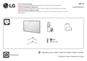 LG 43UM340E0UZ Easy Setup Manual