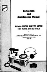 Anton CD V-700 Model 6 Instruction And Maintenance Manual