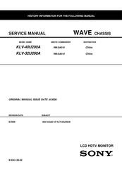 Sony KLV-32U200A Service Manual