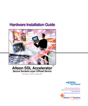 Nortel Alteon SSL Accelerator Hardware Installation Manual