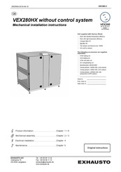 Exhausto VEX200R-V1 Mechanical Installation Instructions