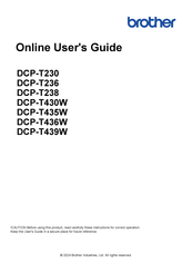 Brother DCP-T230 Online User's Manual