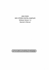 Akai S3200 Operator's Manual