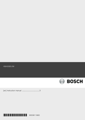 Bosch HBA30B5 0W Series Instruction Manual