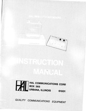 Hal Communications RKB-1 Instruction Manual