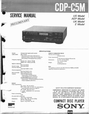 Sony CDP-C5M US Service Manual