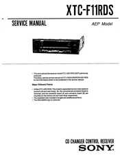 Sony XTC-F11RDS AEP Service Manual