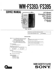 Sony WM-FS393 E Service Manual