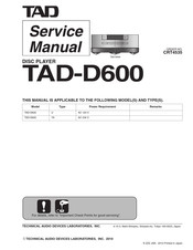 TAD TAD-D600/U Service Manual
