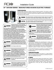 ACIQ EF1520FD-MH Installation Manual