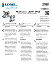 Xylem GOULDS AQUAFORCE e-HVXR Quick Manual