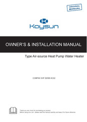 Frigicoll Kaysun COMPAK KHP 20/300 ACS2 Owners & Installation Manual