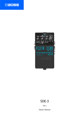 Boss SDE-3 Owner's Manual