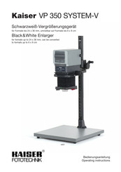 Kaiser Fototechnik VP 350 SYSTEM-V Operating Instructions Manual