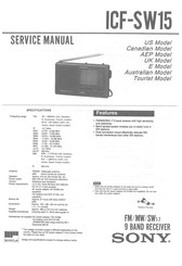 Sony ICF-SW15 Service Manual