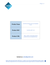 GAOTek GAOTek-OET-140 Manual