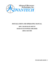 Advantech ARMA-C60-CRM Installation And Operating Manual