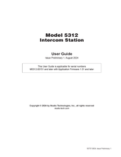 Studio Technologies 5312 User Manual