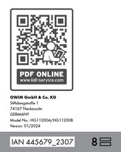 Tronic 445679 2307 Operation And Safety Notes