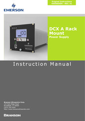 Branson EMERSON DCX A Instruction Manual