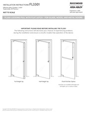 Assa Abloy ROCKWOOD FL3301 Installation Instructions Manual