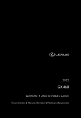 Lexus GX 460 2022 Warranty And Services Manual