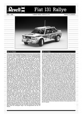 REVELL Fiat 131 Rallye Manual