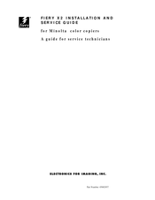 EFI FIERY X2 Installation And Service Manual