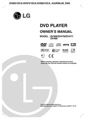 LG DV466 Owner's Manual