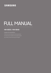 Samsung HW-B540 Full Manual