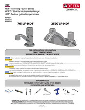 Delta Commercial 2507LF-HDF Pre-Installation Information