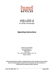 Hund Wetzlar VIS-LED 2 Operating Instructions Manual