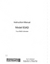 Boonton 93AD Instruction Manual