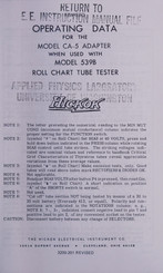 Hickok 539B Quick Start Manual