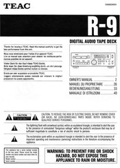 Teac R-9 Owner's Manual