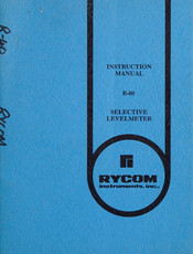 Rycom R-60 Instruction Manual