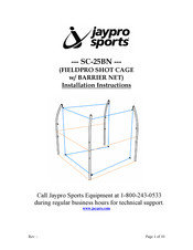 Jaypro Sports SC-25BN Installation Instructions Manual